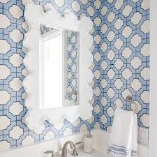 Download free hd wallpapers for your desktop or mobile device. Imperial Gates Periwinkle Powder Room Wallpaper Design Ideas