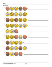 Several printables even put kids in real world money scenarios, like how to make change at a sporting goods store and how to match money amounts to the cost of items. Euro Coins European Worksheets 500 Questions With Answers Counting Ks1 Ks2 Teaching Resources