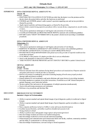 Dental Assistant Resume Samples Velvet Jobs