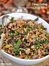 Clean Eating During The Holidays Warm Brown Rice Salad Salad Dressing Recipes Healthy Healthy Eating Healthy Recipes