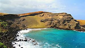 One of them is located here on the big island of hawaii. Papakolea Green Sand Beach Hawaii