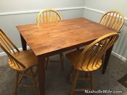 We scored the table and the 6 chairs for only $400. Refinishing My Dining Table And Chairs Nashville Wife