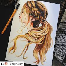 Hail On Fleek By Kaelakookey Urkina Art Artwork Color Pencil Drawing Hair Sketch How To Draw Hair