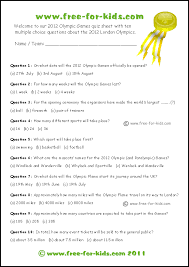 Interview questions for a sports coordinator. 2012 Olympics Quiz Sheet Www Free For Kids Com