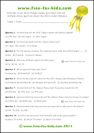 Not only will printable questions offer great party concepts, however they are likewise a fantastic way to keep track of all of your kids' questions. 2012 Olympics Quiz Sheet Www Free For Kids Com