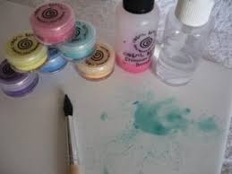 You can turn powder into paint by mixing a small wet paint brush into a little powder placed on a dish. Mica Powders