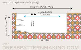 Does that mean lengthwise along the selvage or crosswise? Lengthwise Grain Warp Dress Patternmaking