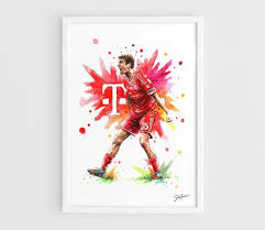Thomas Muller Bayern Munich A3 Art Prints Of The By Nazarart Art Prints Posters Art Prints Prints