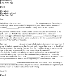 College Recommendation Letter Template Free Download Speedy Template