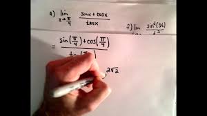 Limit Problems With Trig Part 1 Youtube