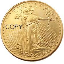 However, 20 more are known to have been rescued from melting by being stolen and found their way into the hands of collectors before later being recovered. Us 1933 20 Dollar Saint Gaudens Double Eagle Gold Plated Copper Copy Coin With Copy Word On The Back Non Currency Coins Aliexpress