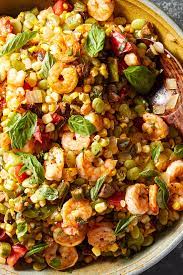 Succotash With Sausage And Shrimp Recipe Recipe Sausage And Shrimp Recipes Succotash Recipes