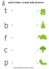 free phonics worksheets matching letters to beginning sounds worksheets for preschool kids activities