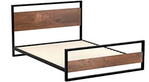 I appreciate that the style can either be rustic or sleek and modern. Zinus Olb Irpbhb 14f Suzanne Metal And Wood Platform Bed With Headboard And Footboard Box Spring Optional Wood Slat Support Full Chestnut Brown Pricepulse