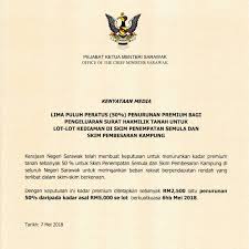 Untuk memohon, pastikan anda ikuti langkah memohon kerja kosong terkini yang telah ditetapkan majikan seperti di bawah. Sarawak Aritok On Twitter 7 Mei 2018 Pejabat Ketua Menteri Sarawak Hari Ini Mengeluarkan Kenyataan Rasmi Berhubung Penurunan Premium Bagi Surat Hak Milik Tanah Untuk Lot Lot Di Skim Penempatan Semula Dan Skim Pembesaran