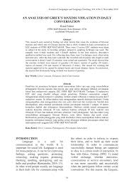 Submitted 1 month ago by karenofficialnative. Pdf An Analysis Of Grice S Maxims Violation In Daily Conversation