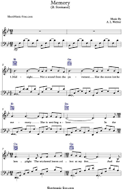 Memory Sheet Music Barbra Streisand Sheet Music Piano Sheet Music Free Piano Sheet Music