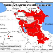 Azerbaijan, country of eastern transcaucasia. Approximate Map Of Azerbaijani Speaking Regions In The Caucasus And Download Scientific Diagram