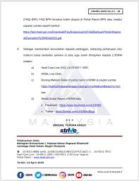 Pemohon disarankan untuk membuat permohonan secara dalam talian berikutan 9. Kenyataan Media Lembaga Hasil Dalam Negeri Malaysia Facebook