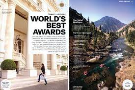 Travel Leisure 2012 World S Best Awards Travel Leisure Magazine Travel And Leisure Top Tours