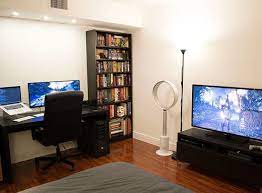 Summertime on the coast of maine, in the bedroom centers on the inner dynamics of a family in transition. Another View From Reddit User Typomancer S Bedroom Showing His Tv And Workspace Setup He Said Almost Every Fu Bedroom Sets Minimal Bedrooms Bedroom Furniture
