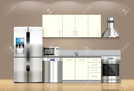 El problema que me encuentro es que sólo tengo no termino de comprender como en una cocina reformada hace tan poco tiempo, el fontanero no ha dejado preparado desagües independientes para. Cocina Y Casa De Electrodomesticos Microondas Lavadora Refrigerador Estufa De Gas Lavavajillas Tv Ilustraciones Vectoriales Clip Art Vectorizado Libre De Derechos Image 48295619