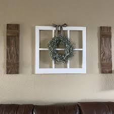 Farmhouse Three Window Frame Set Large Window Set In 2020 Shutter Wall Decor Farmhouse Windows Farmhouse Wall Decor Living Room