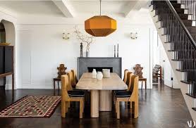 See More Of Seth Meyers Home Designed By Ashe Leandro Dining Room Design Architectural Digest Oak Dining Chairs