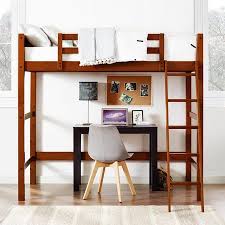 Your Zone Kids Wooden Loft Bed With Ladder White Walmart Com Loft Bed Loft Bed Frame Bedroom Furnishings