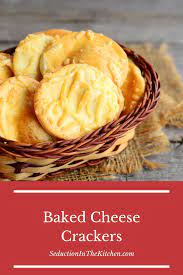 Looking To Make A Cheese Snack Baked Cheese Crackers Are Simple Homemade Crackers Based On A Cheese Homemade Crackers Easy Homemade Crackers Cheese Crackers