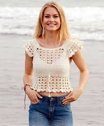 Ver más ideas sobre tejidos, ganchillo ropa, ropa crochet. Blusa Top Tejido A Crochet Canal Crochet Con Patrones Gratis