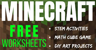 minecraft worksheets free printable kids activities parent vault educational resources lesson plans virtual classes