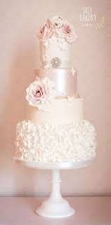 Wedding cake with blush pink flowers. Follow Us Signaturebride On Twitter And On Facebook Signature Bride Magazine Wedding Cakes With Flowers Quinceanera Cakes Romantic Wedding Cake