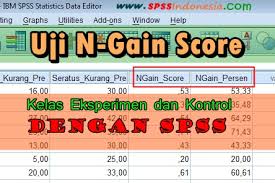 Cara Menghitung N Gain Score Kelas Eksperimen Dan Kontrol Dengan Spss Spss Indonesia