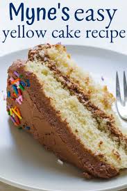 Myne S Easy Yellow Cake Recipe Milkshake Recipe Easy Yellow Cake Recipe Cake Recipes