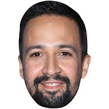Lin-Manuel Miranda (Beard) Celebrity Mask, Flat Card Face