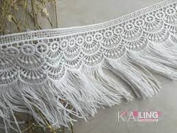 牛奶絲流蘇花邊蕾絲花邊黑白色服裝輔料布料衣服裙子diy 寬約8cm outdoor decor decor outdoor furniture