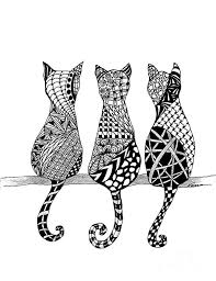 The Cat S Meow By Nan Wright Zentangle Art Zentangle Drawings Mandala Design Art