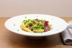 Pasta Mit Erbsen Und Parmaschinken In Noilly Prat Sahne Sauce Schoner Tag Noch Parmaschinken Lebensmittel Essen Rezeptideen