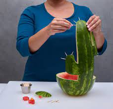 How to cut a watermelon in one minute flat. Cactus Watermelon Board