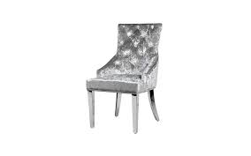 These crushed velvet dining chair come with modern aesthetic appearances that can also blend well in hotels, restaurants and bars. Silver Crushed Velvet Knockerback Dining Chair Living Dining From Raffertys Furniture Store Uk