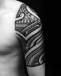 Find the latest poly tribal tattoos by 100's of tattoo artists, today on tattoocloud. 50 Polynesian Half Sleeve Tattoo Designs For Men Tribal Ideas