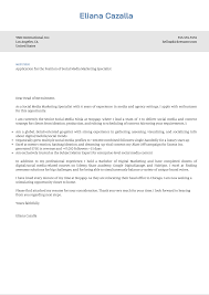 Professional social media specialist cover letter example for 2021. Free Social Media Marketing Cover Letter Example Kickresume