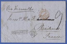 INDIA 1864 cover from Bombay via Egypt ...