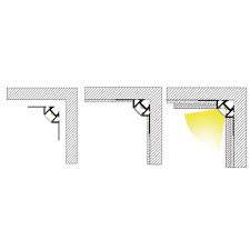 Led Profile Recessed Tile Internal Corner For Led Strip Aluminium Led Channel C W Clip In Diffuser End Caps Led Strip Lighting Led Strip Led