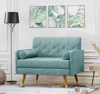 Single Sofa Club Chair Accent Chair with Button-Tufted Design, Mid-Century  Modern Style - Merax