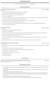 investment banking resume sample