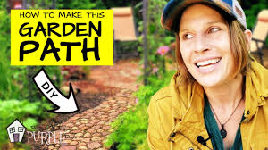 DIY River Rock Garden Path using Cobblestones