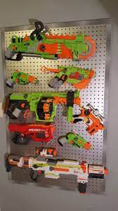 He has lots of nerf guns and he wanted them to look like they were on a gun rack. Pin On Completed Projects