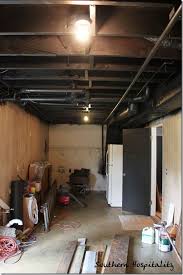Painting An Industrial Ceiling Black Black Basement Ceiling Basement Ceiling Black Ceiling